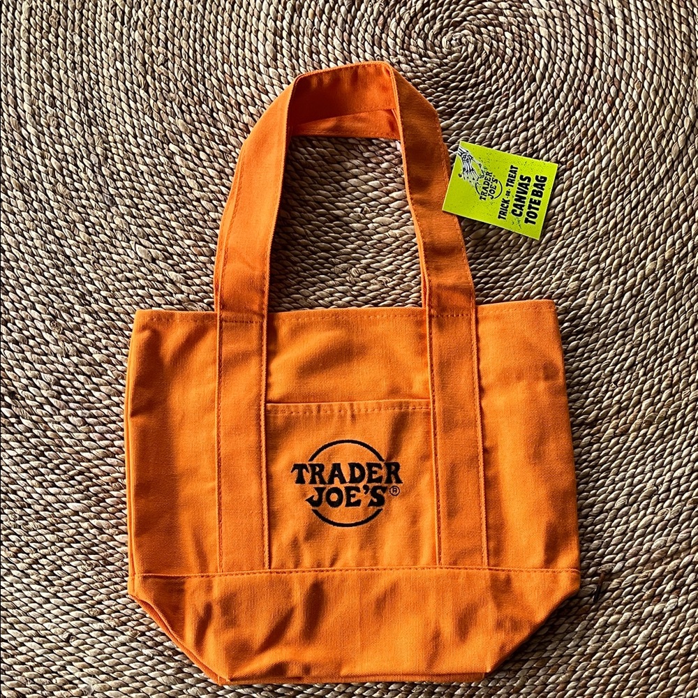 Trader Joe's Halloween Mini Orange Tote Bag